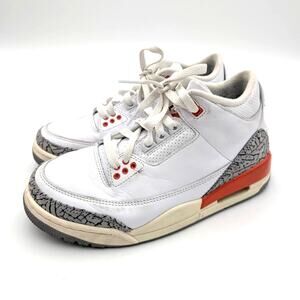 Nike Air Jordan 3 Retro Georgia Peach Sneaker Shoes Women's White Size US7 EU38